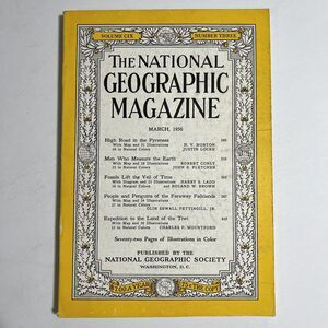 Vintage National Geographic Magazine March 1956 Pyrenees Fossils Penguins Tiwi